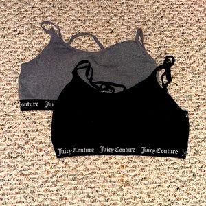JUICY COUTURE BLACK AND GREY BRALETTES SZ XL